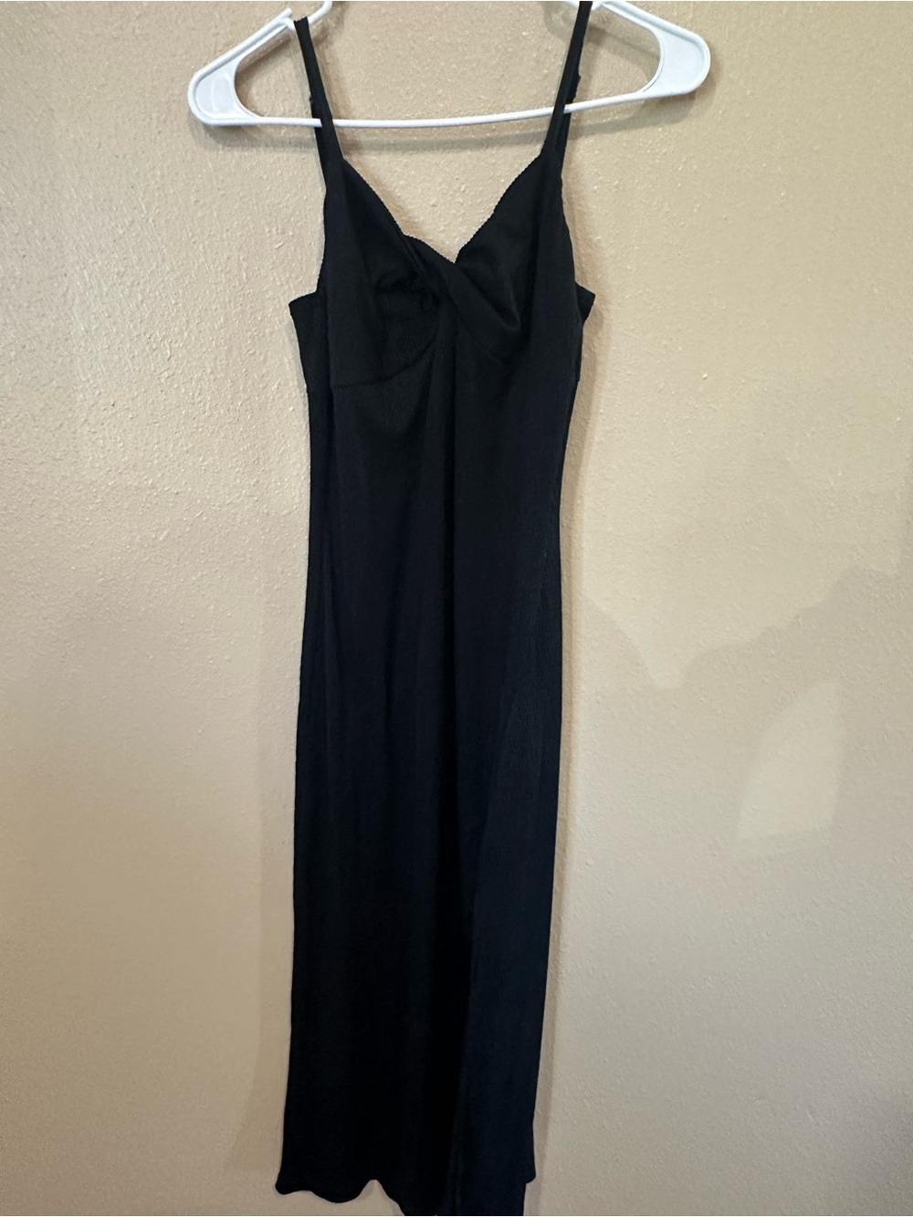 Classic Black Slip Dress with Spaghetti Straps